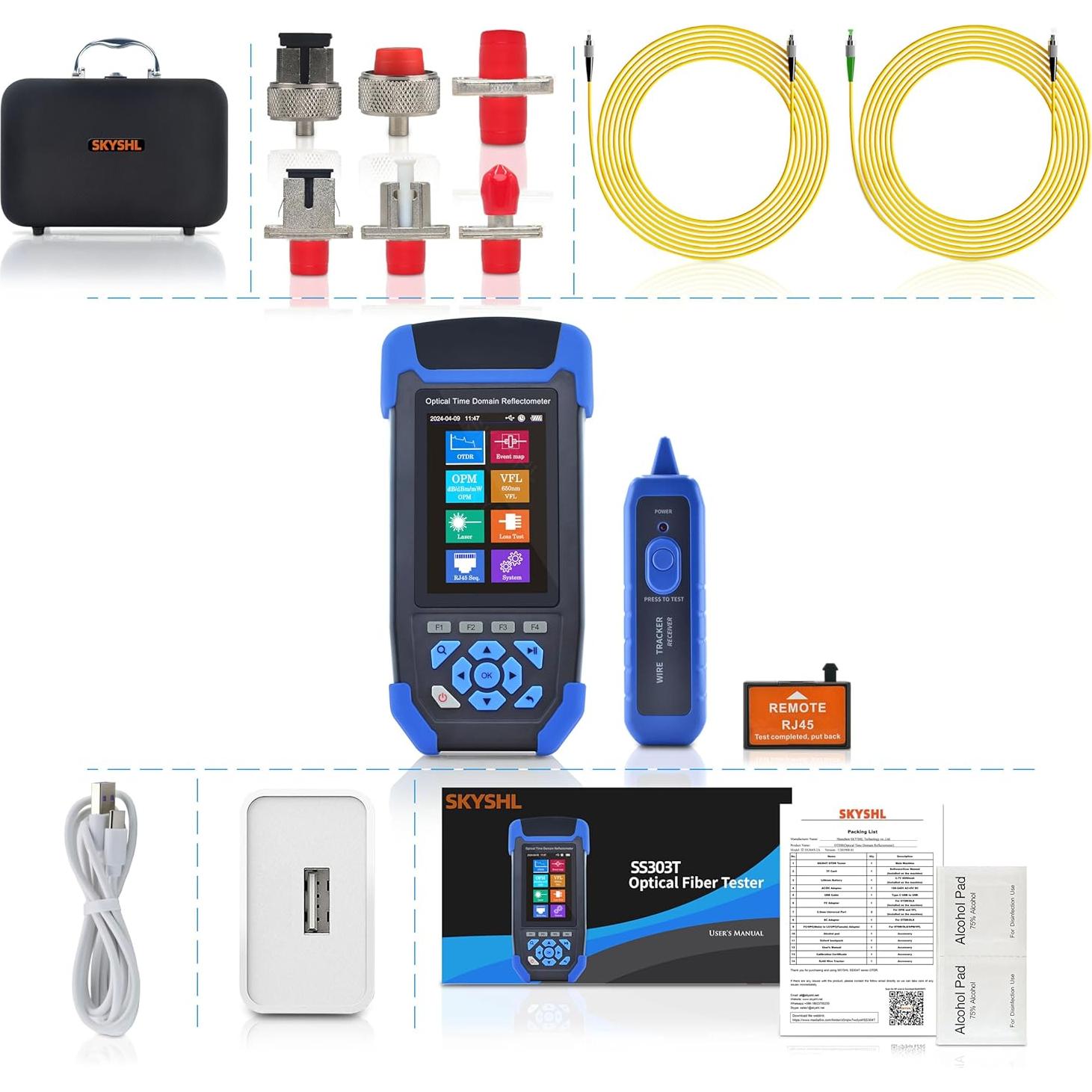 OTDR de Fibra Óptica SKYSHL SS303T-2A1 1310/1550nm 24/22dB