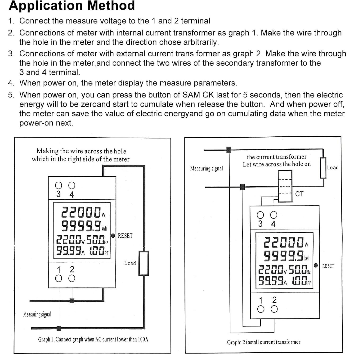 Medidor Digital de Energía Monofásico DWEII D52-2066 2Pack