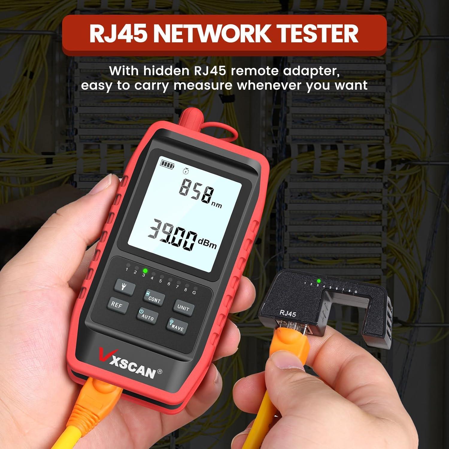 Probador de Fibra Óptica VXSCAN 3 en 1 - Medidor y Prueba RJ45
