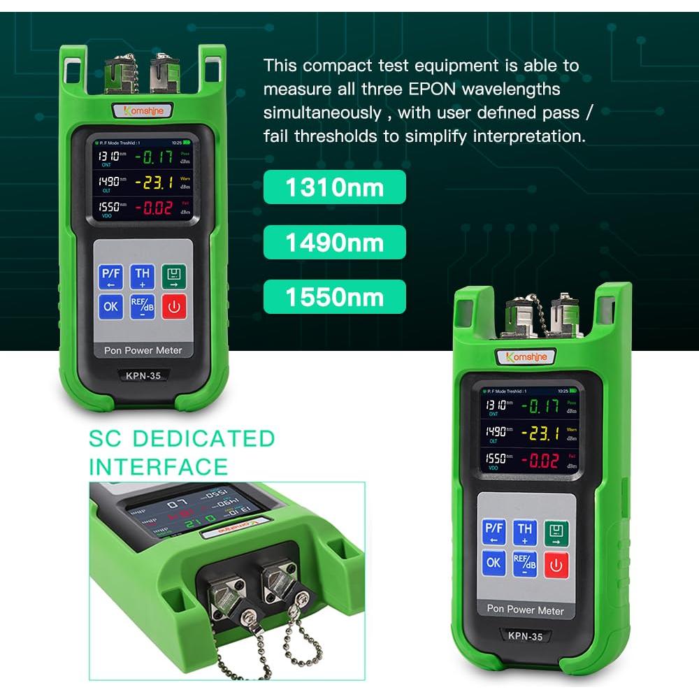 Medidor de Potencia Óptica KOMSHINE KPN-35 0.1dB para PON