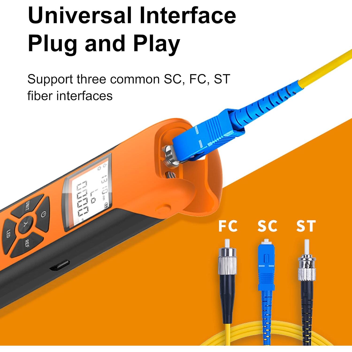 Medidor de Potencia Óptica G-10 -70 a +10 dBm Recargable