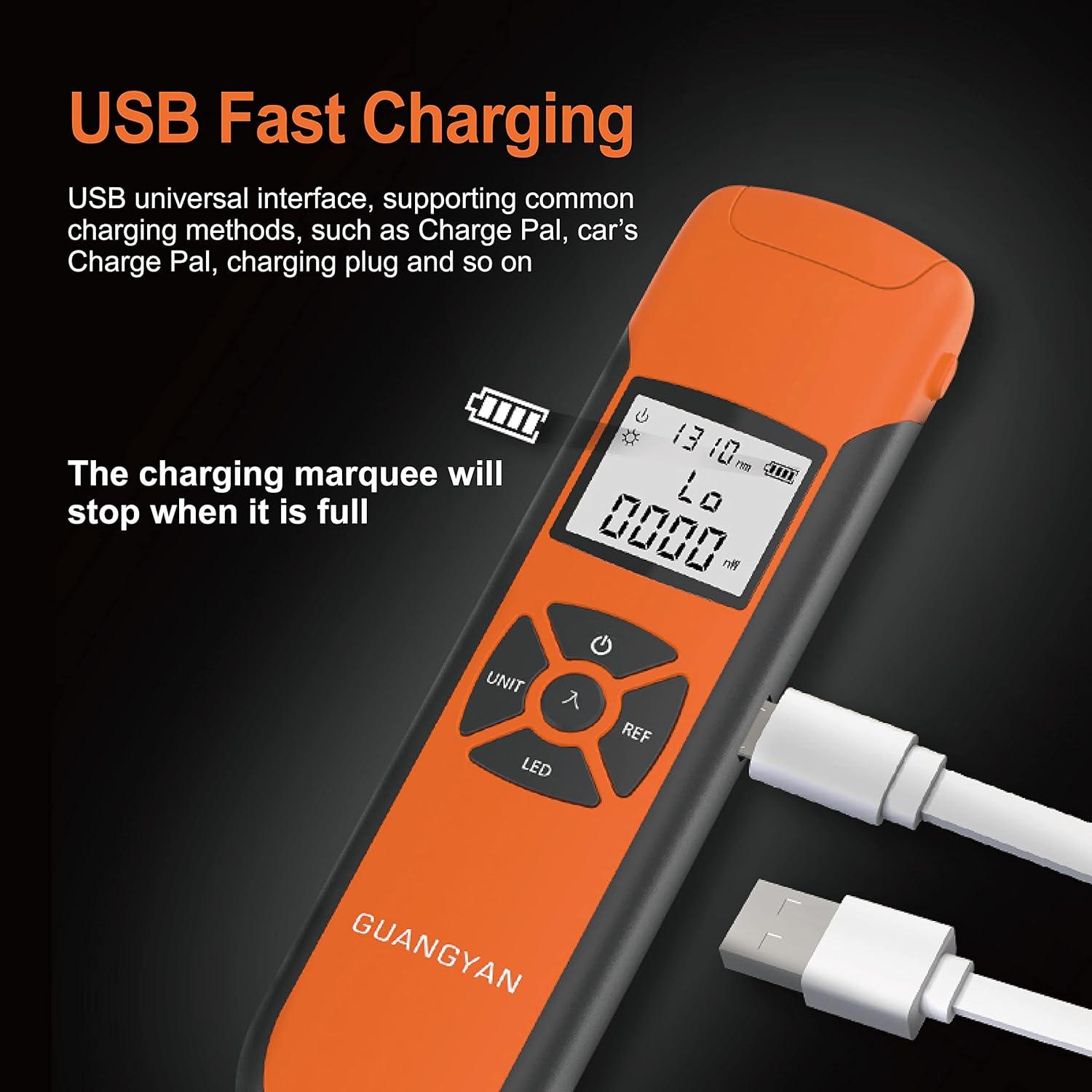 Medidor de Potencia Óptica G-10 -70 a +10 dBm Recargable