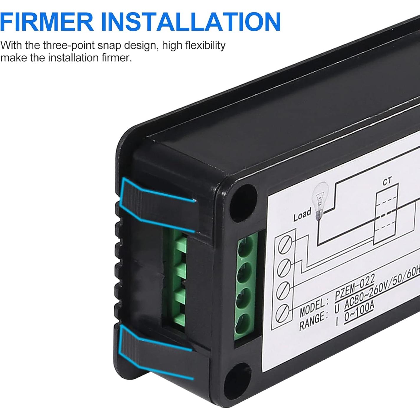 Medidor Digital AC 100A ATNSINC con Pantalla LCD 6 en 1