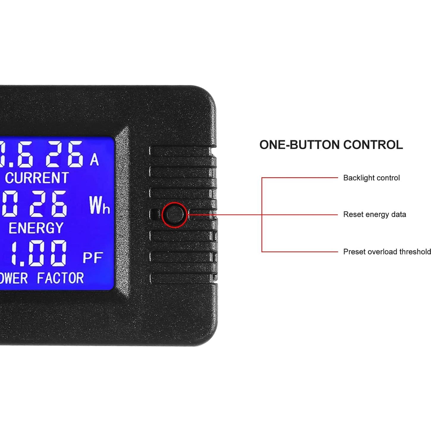 Medidor Digital AC 100A ATNSINC con Pantalla LCD 6 en 1