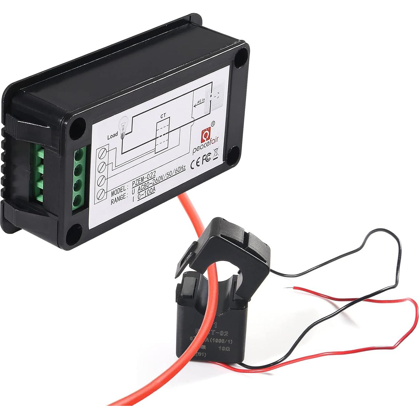 Medidor Digital AC 100A ATNSINC con Pantalla LCD 6 en 1