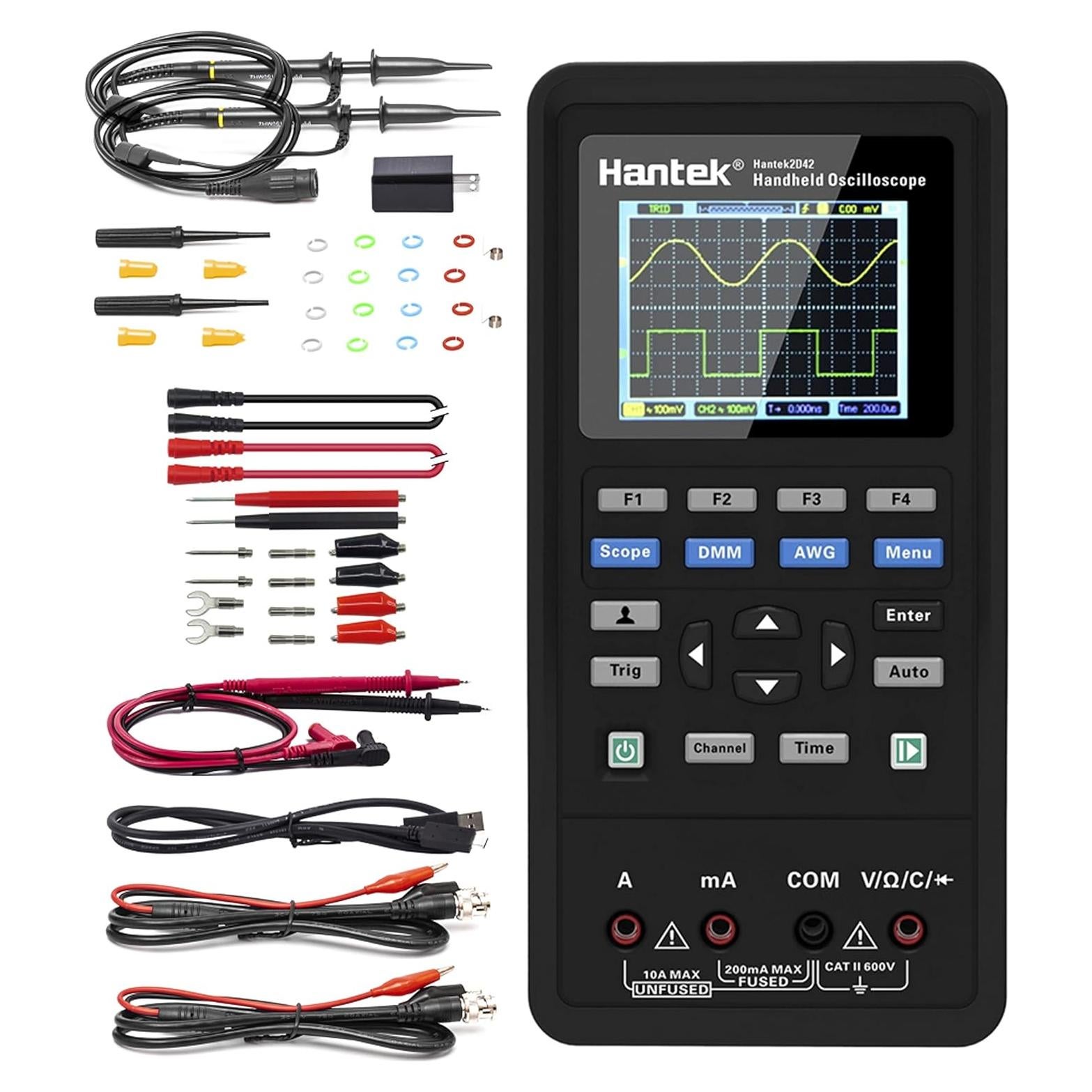 Osciloscopio Digital Hantek 2D42 40MHz 2CH Multímetro Generador