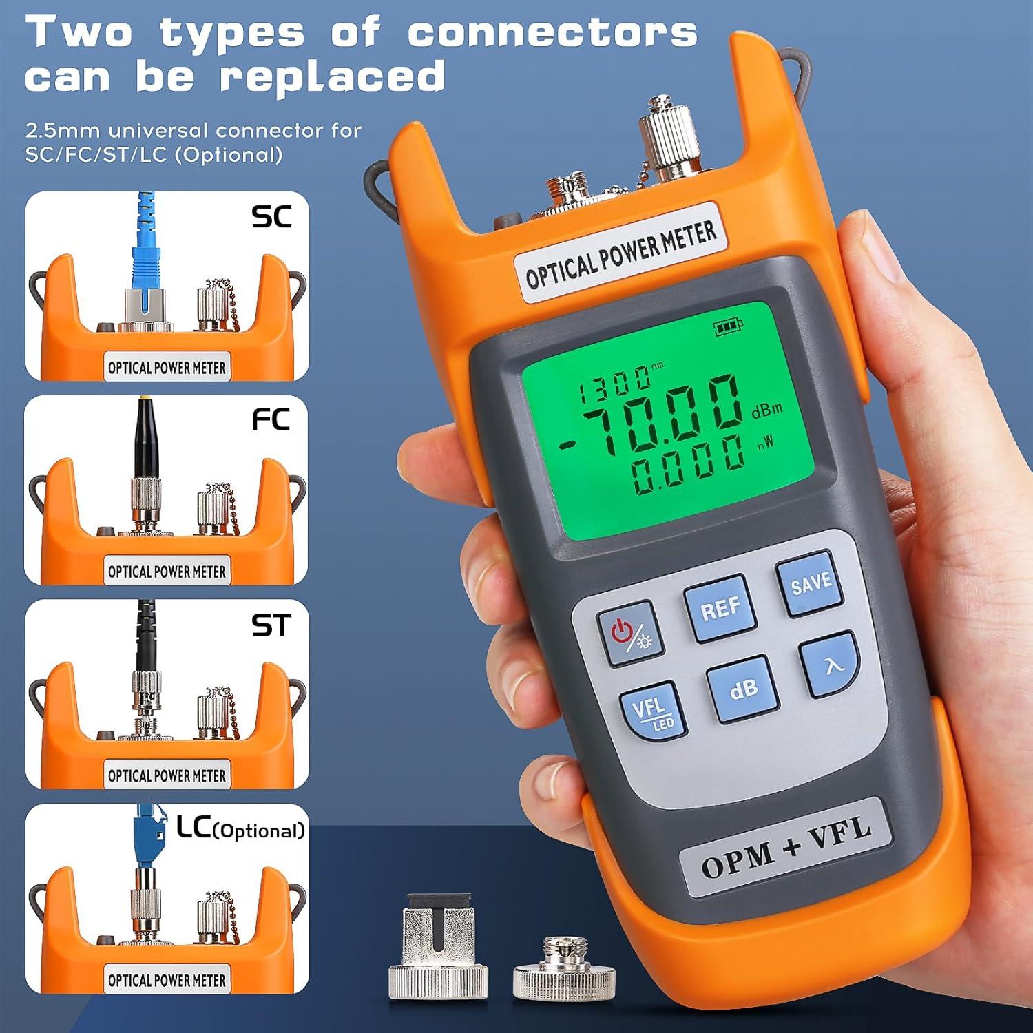 Medidor de Potencia Óptica SAIVXIAN G710B 30-70~+10dBm
