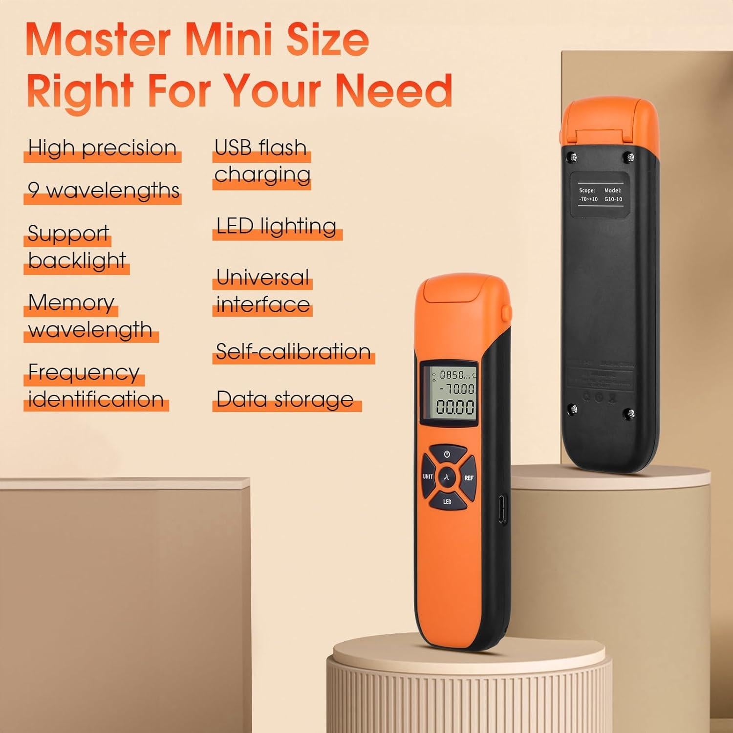 Medidor de Potencia Óptica Duogalia -70 a 10dBm USB-C