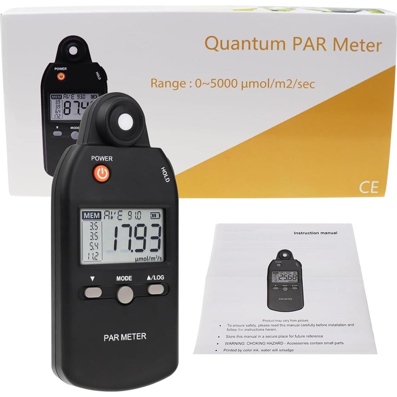 Medidor PAR Quantum DANOPLUS DP-355 para Fotosíntesis 0-5000 µmol/m²/s