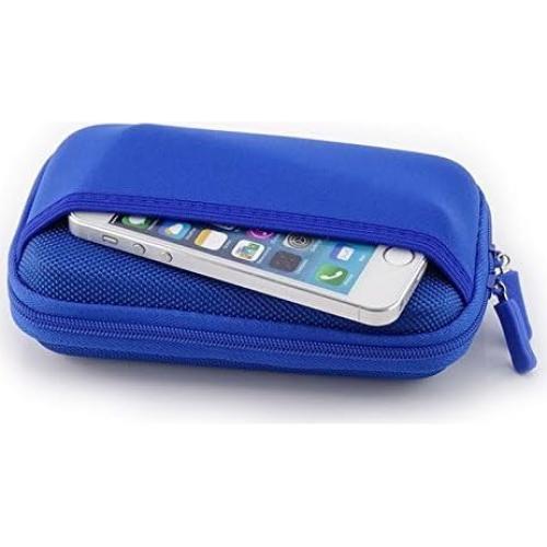 Estuche de viaje duro Cecety para kit de diabetes Azul