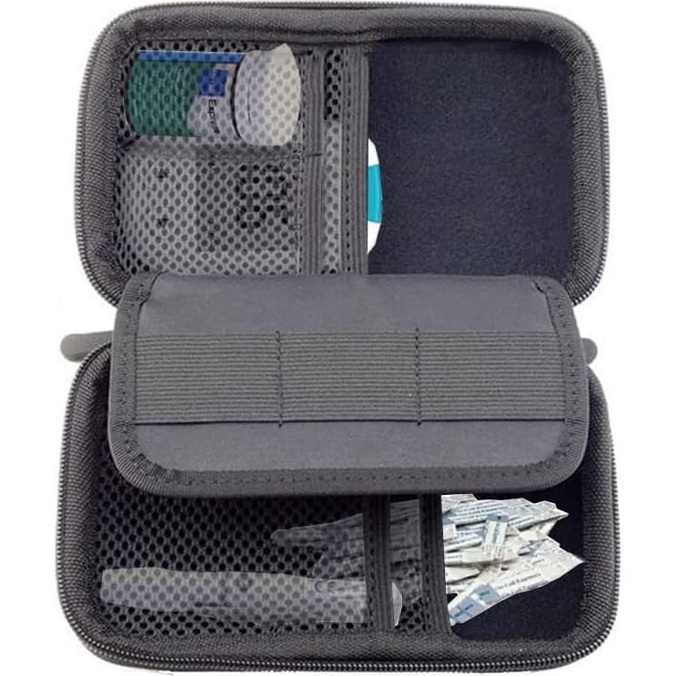 Estuche de viaje duro Cecety para kit de diabetes Azul