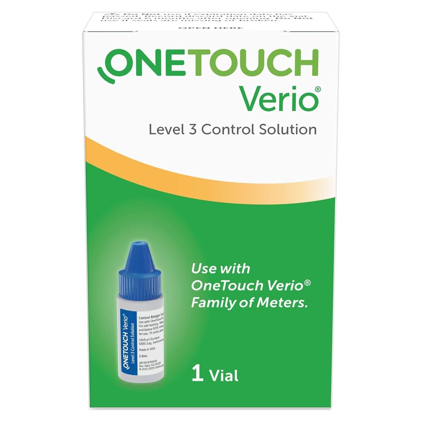 Solución de Control OneTouch Verio 385 ml para Diabetes