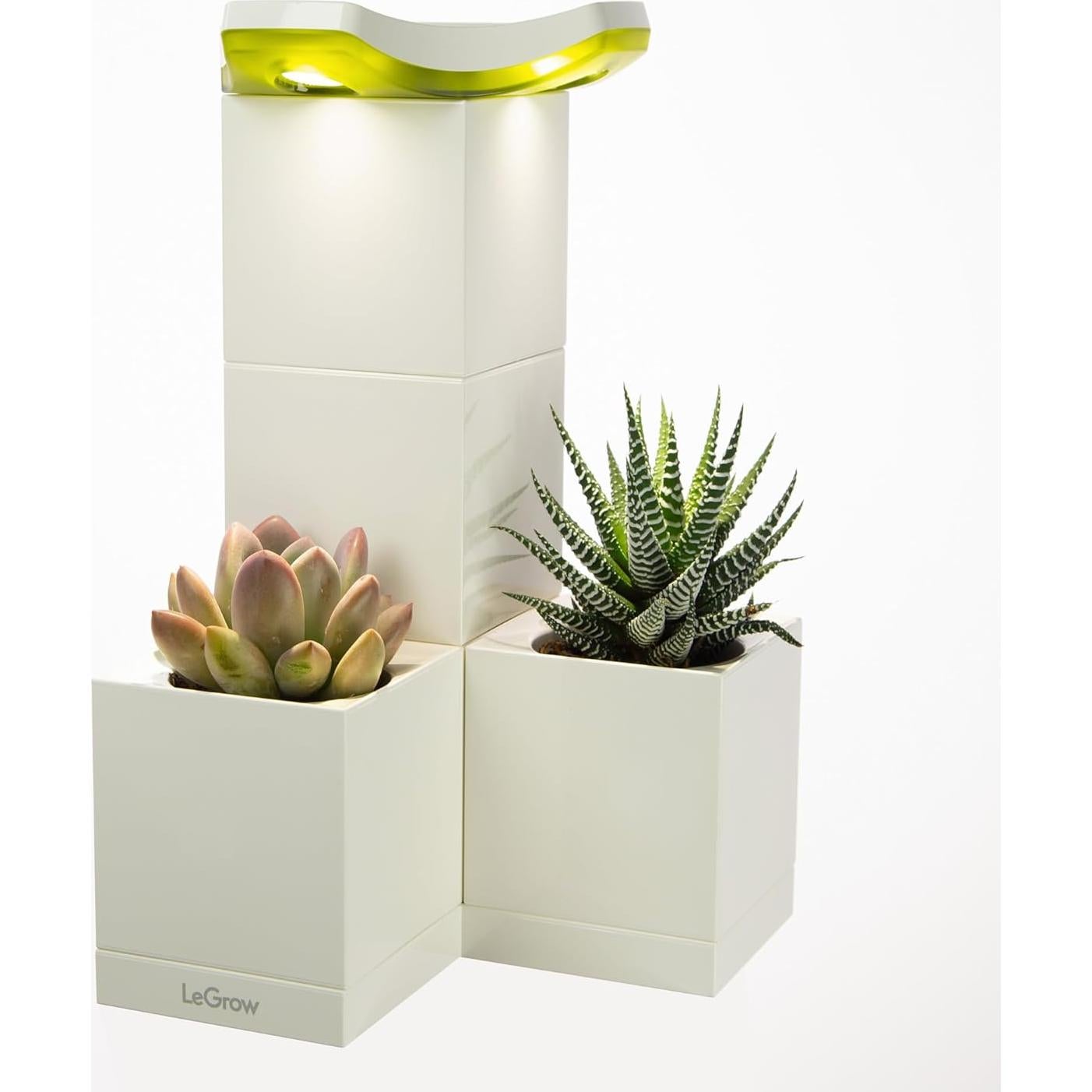 Maceta Interior LeGrow con Luz LED y Autorriego - 2 Unidades