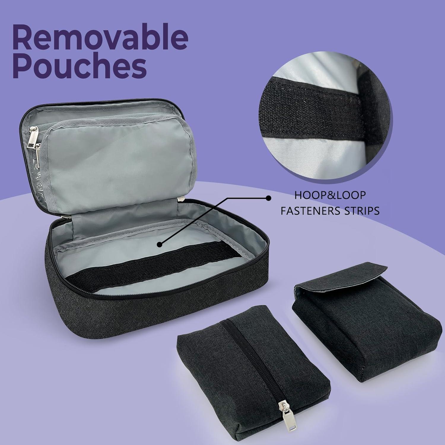 Estuche de Suministros Diabéticos Chelvvg Negro 22.6x14cm