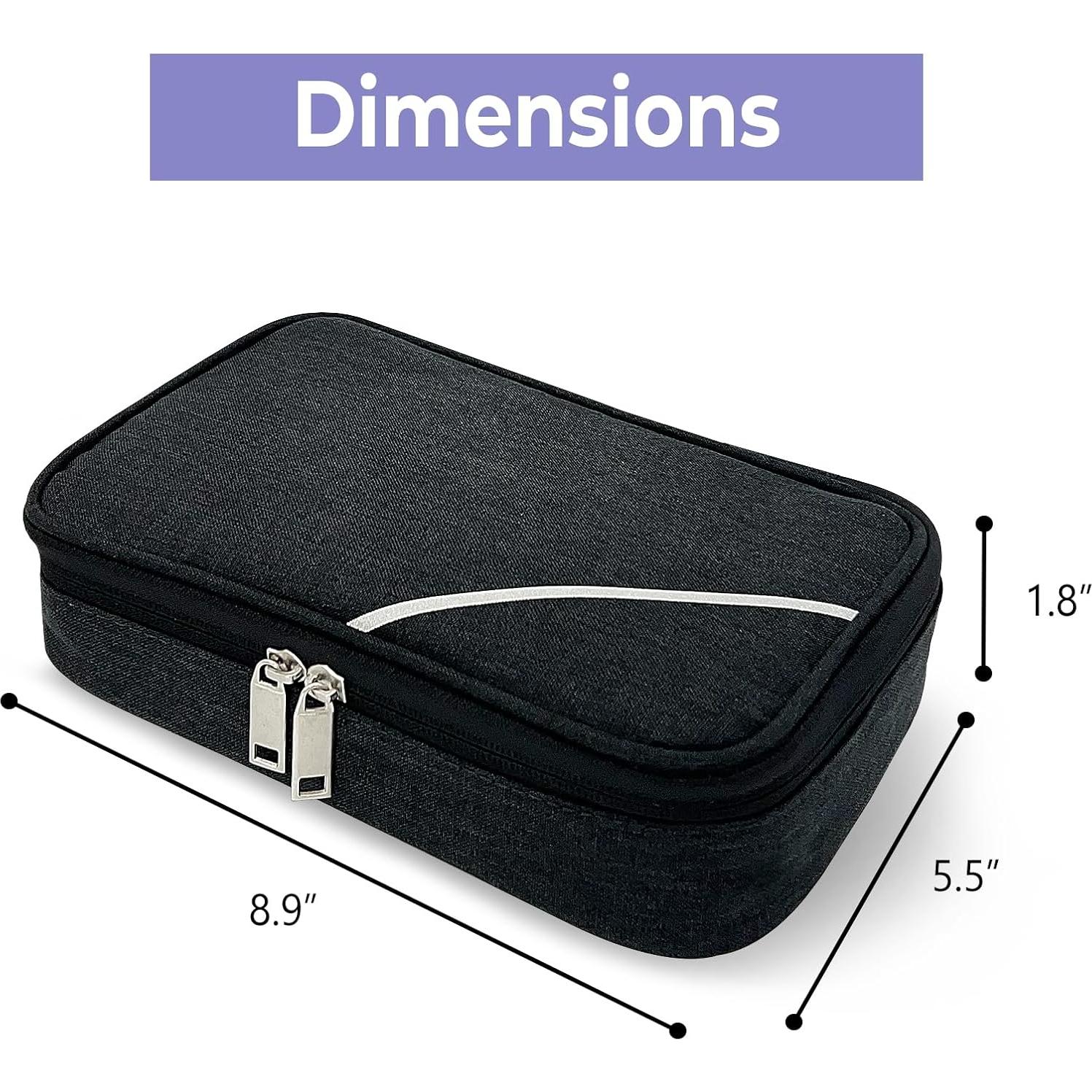 Estuche de Suministros Diabéticos Chelvvg Negro 22.6x14cm