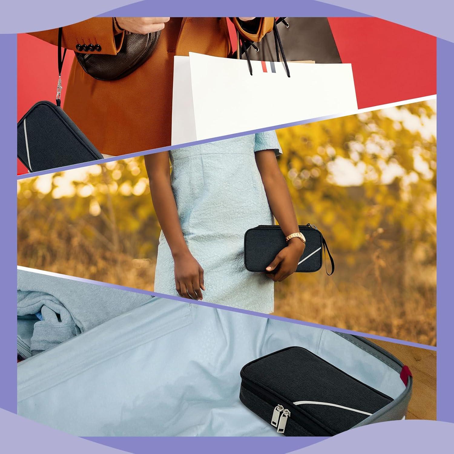 Estuche de Suministros Diabéticos Chelvvg Negro 22.6x14cm