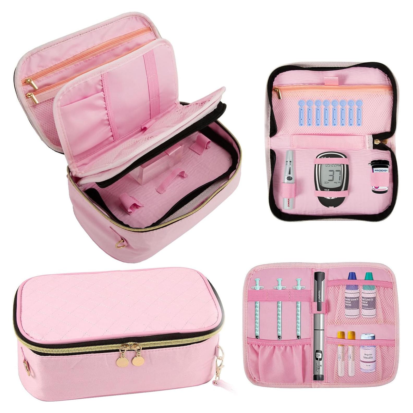 Estuche de Viaje LKLKKC para Suministros Diabéticos 21.1x11.4cm
