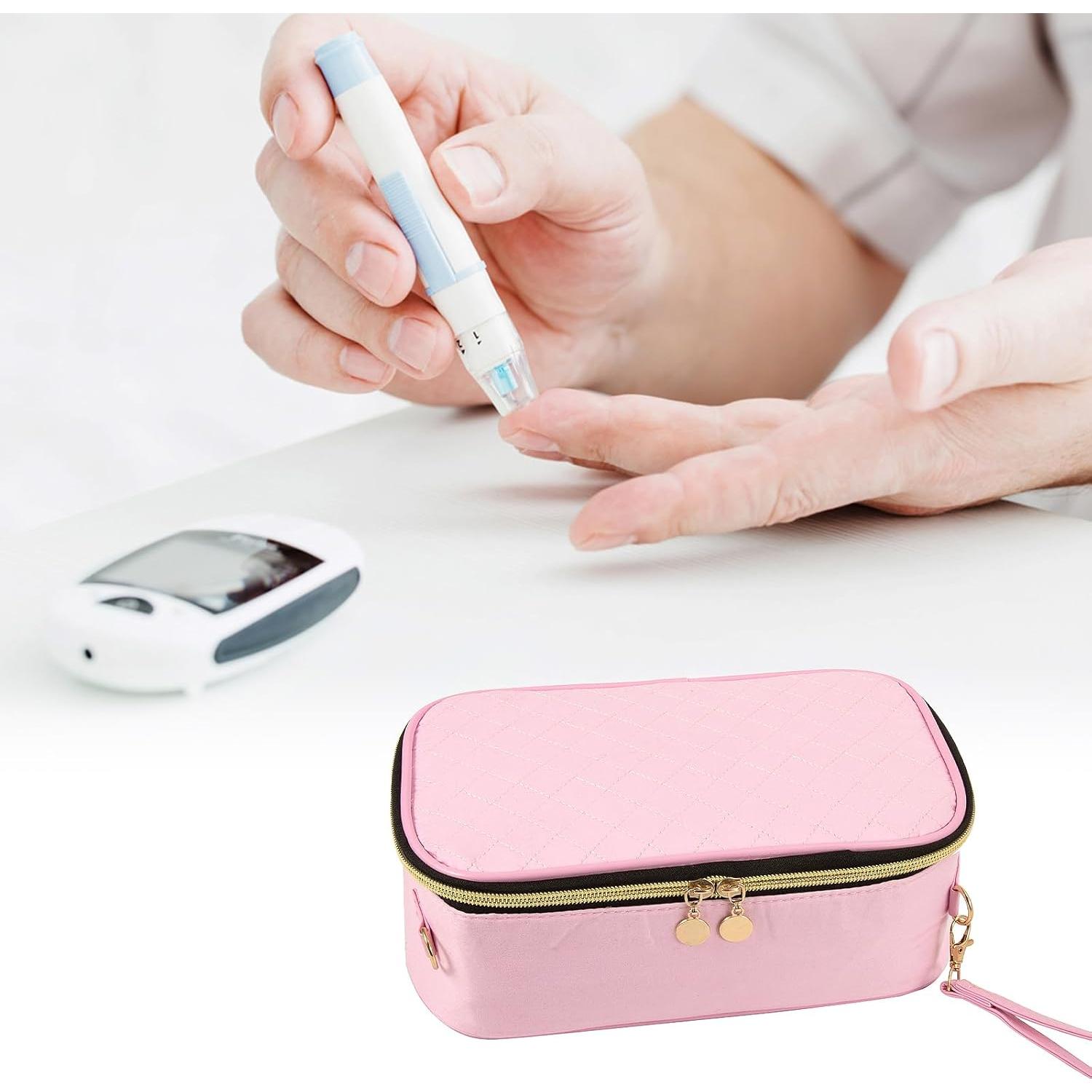 Estuche de Viaje LKLKKC para Suministros Diabéticos 21.1x11.4cm