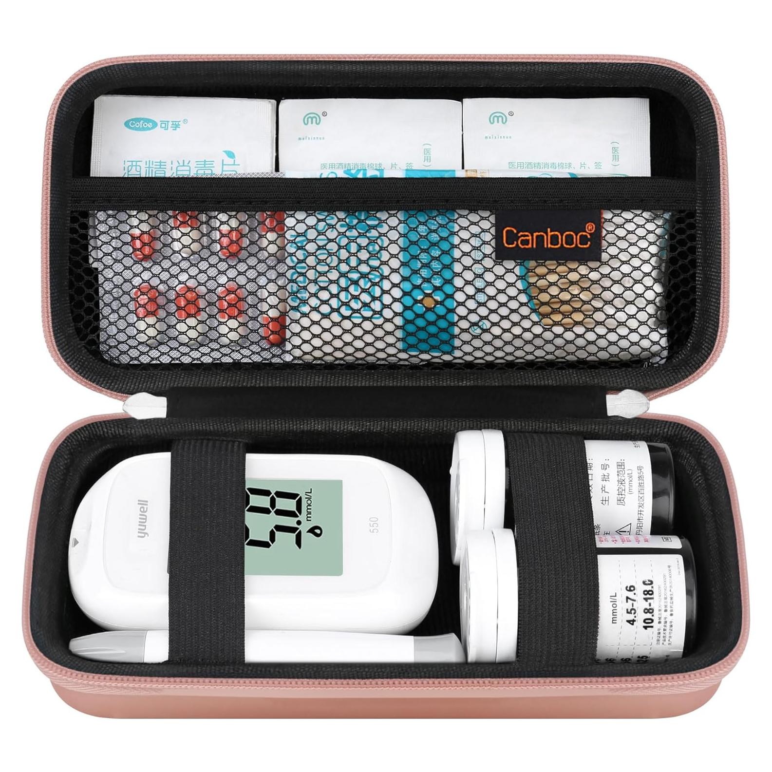 Estuche Organizador Diabético Canboc Oro Rosa 18.24x9.98cm