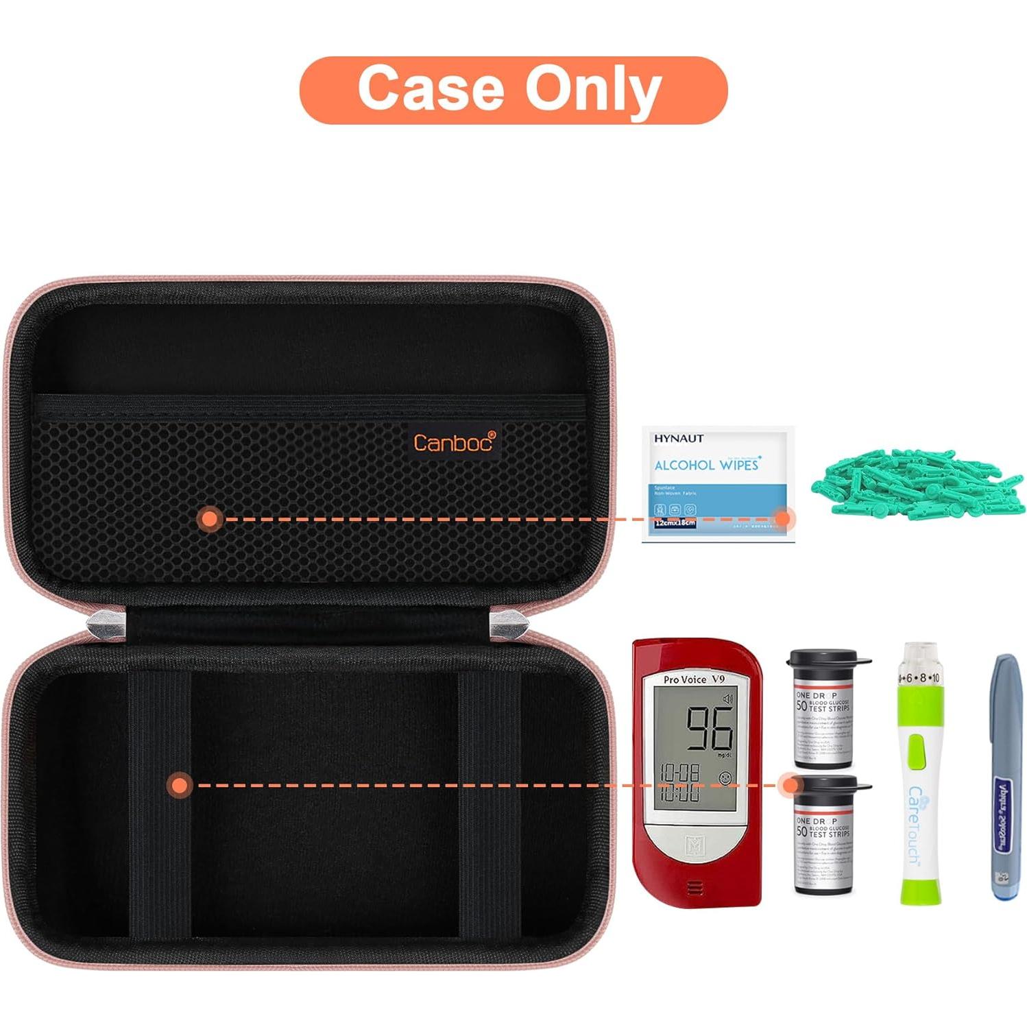 Estuche Organizador Diabético Canboc Oro Rosa 18.24x9.98cm