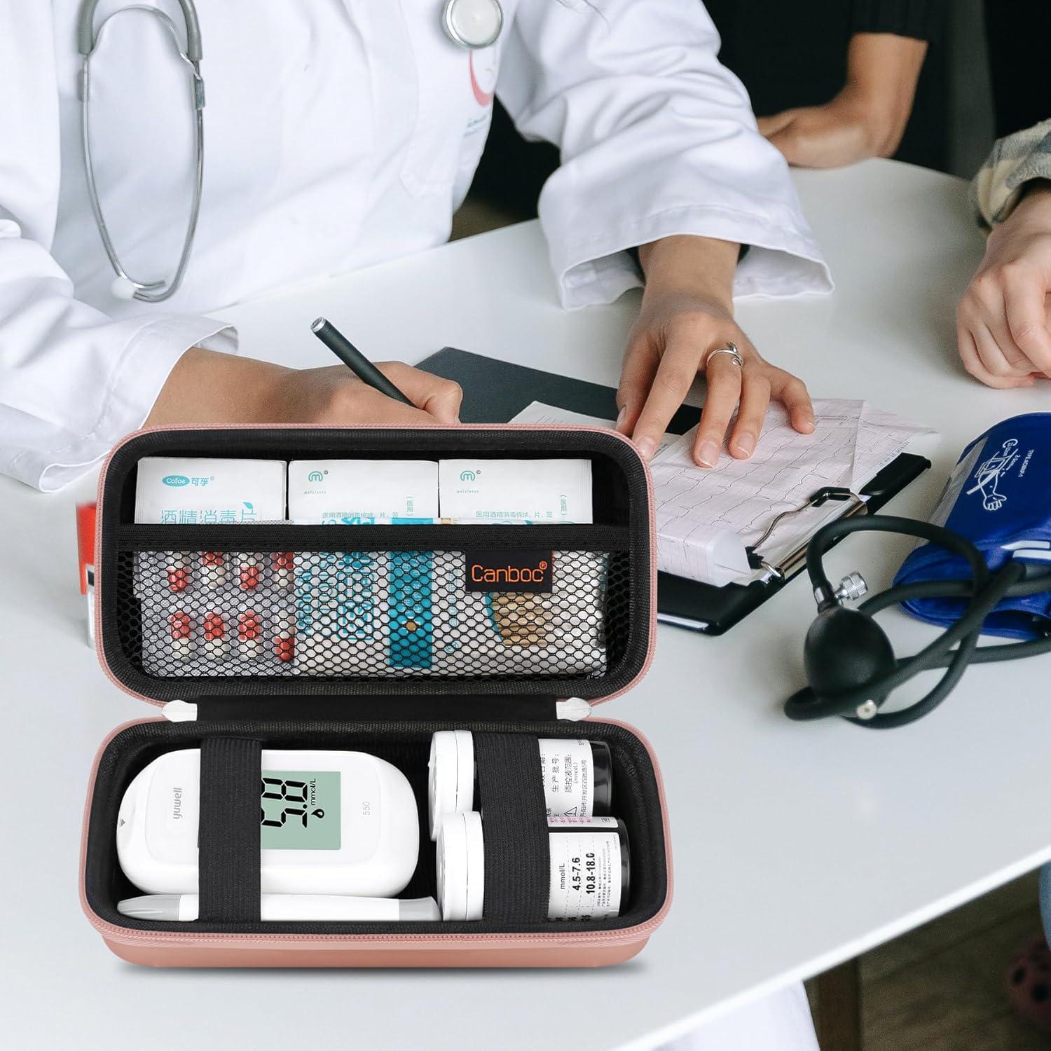 Estuche Organizador Diabético Canboc Oro Rosa 18.24x9.98cm