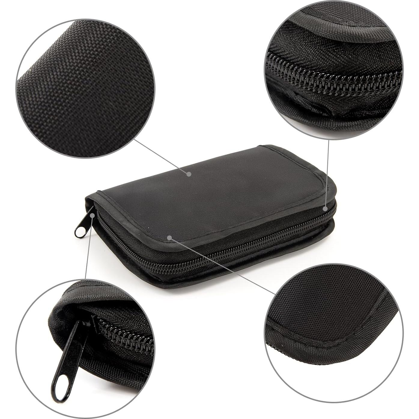 Estuche de Viaje para Suministros Diabéticos AJFHKJ Negro 11.48x15.49cm