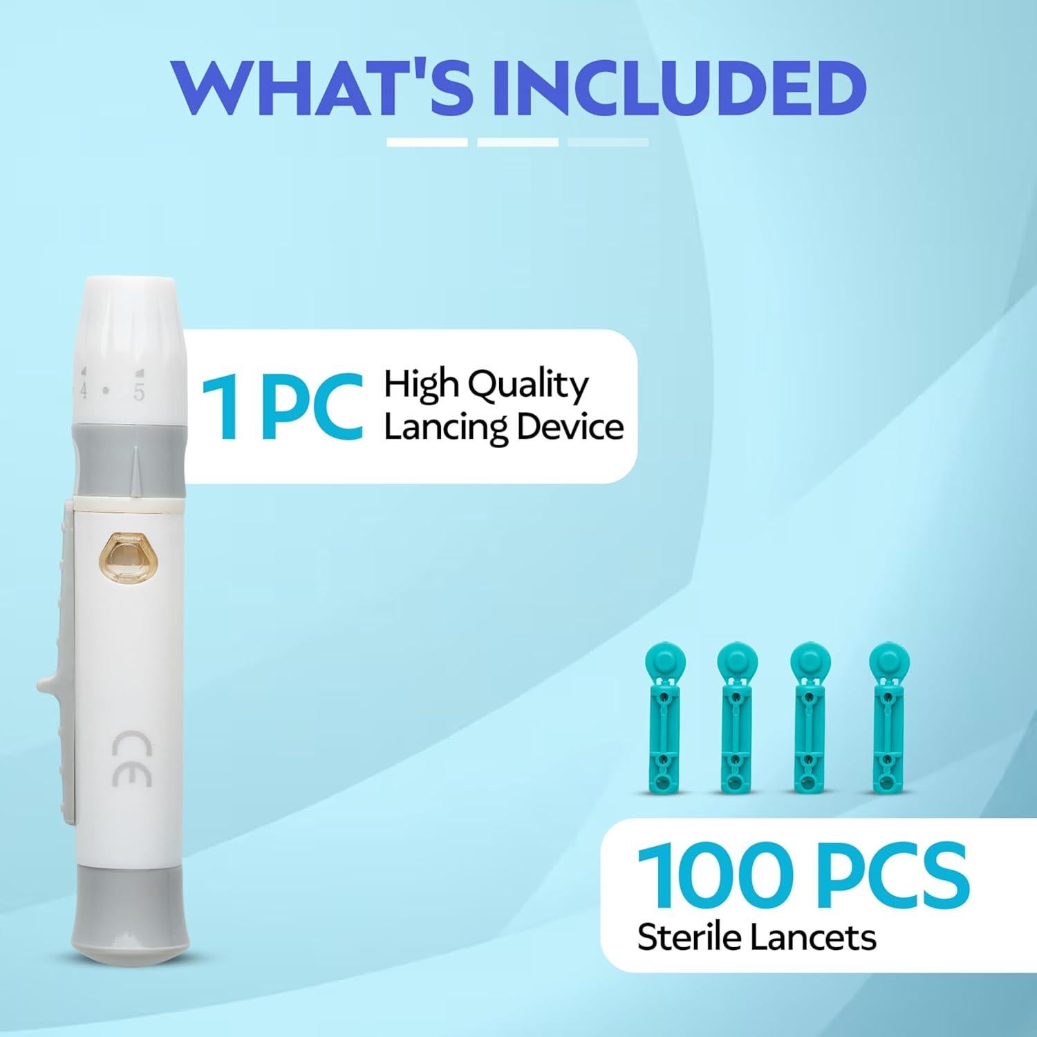 Dispositivo de Punción One Step con 100 Lancetas 23G - Menos Dolor