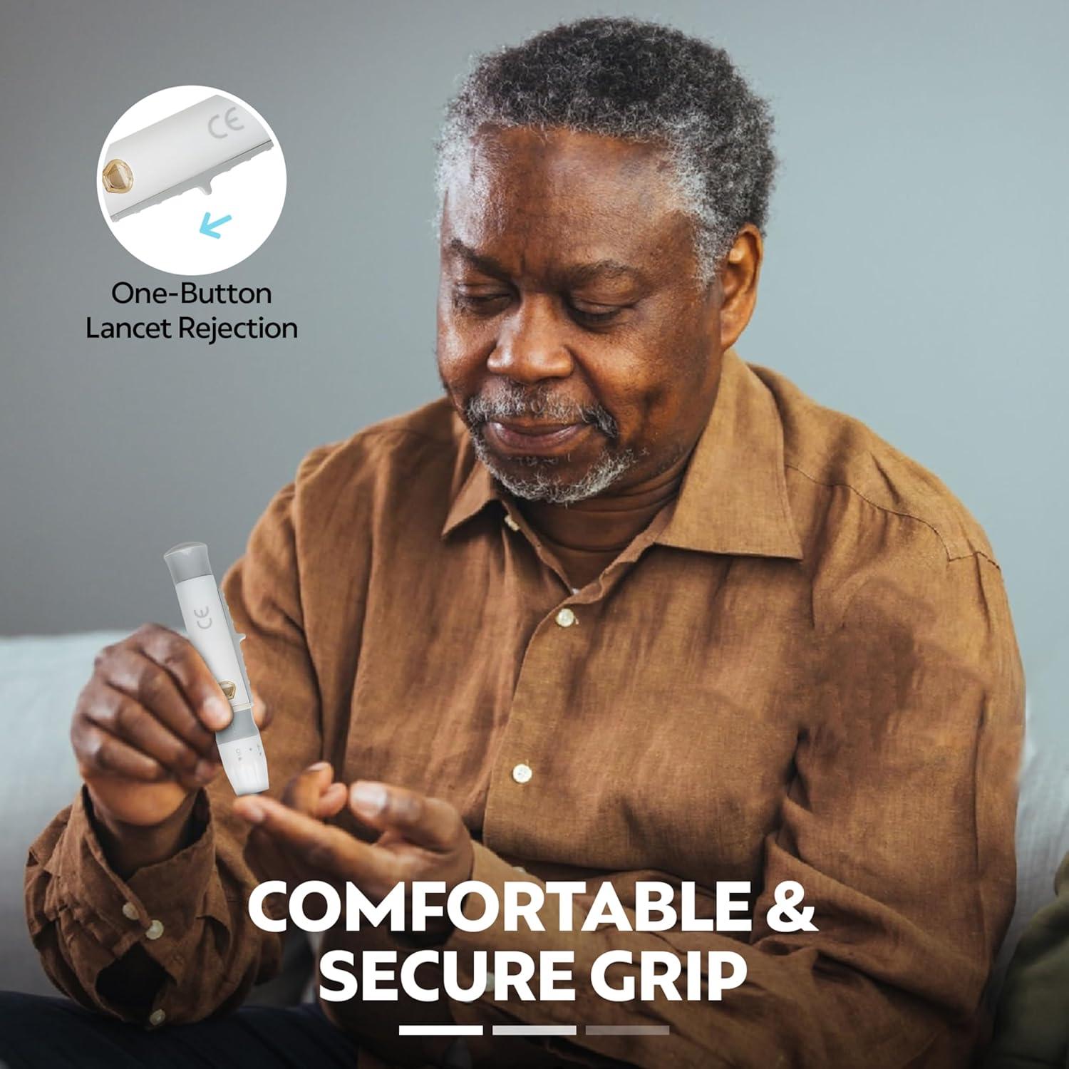 Dispositivo de Punción One Step con 100 Lancetas 23G - Menos Dolor