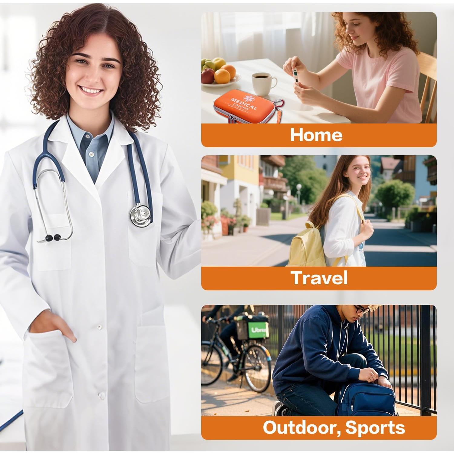 Estuche Organizador para Diabéticos xty-01-04f Naranja