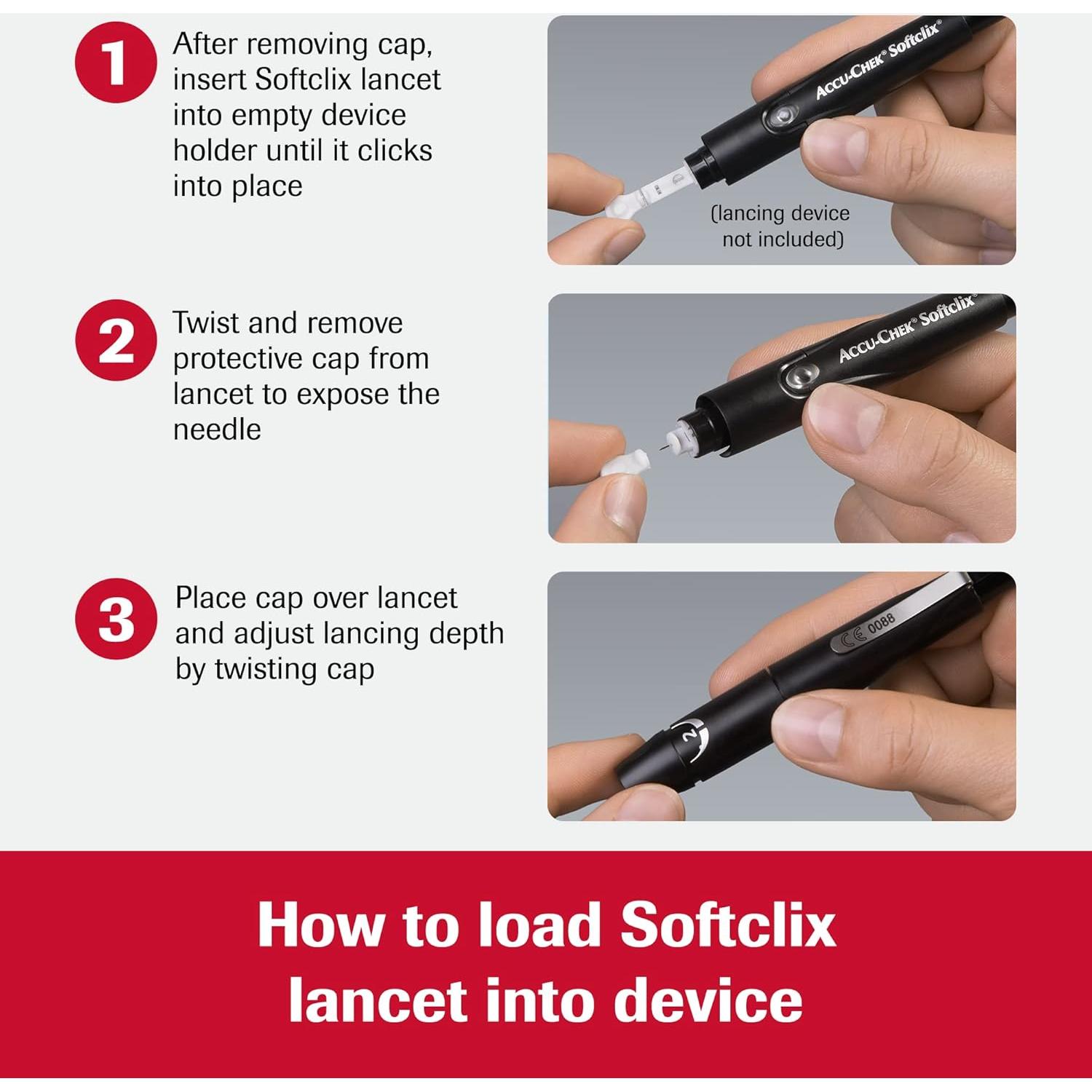 Kit de Monitoreo de Glucosa Accu-Chek Softclix - 100 Lancetas y Tiras