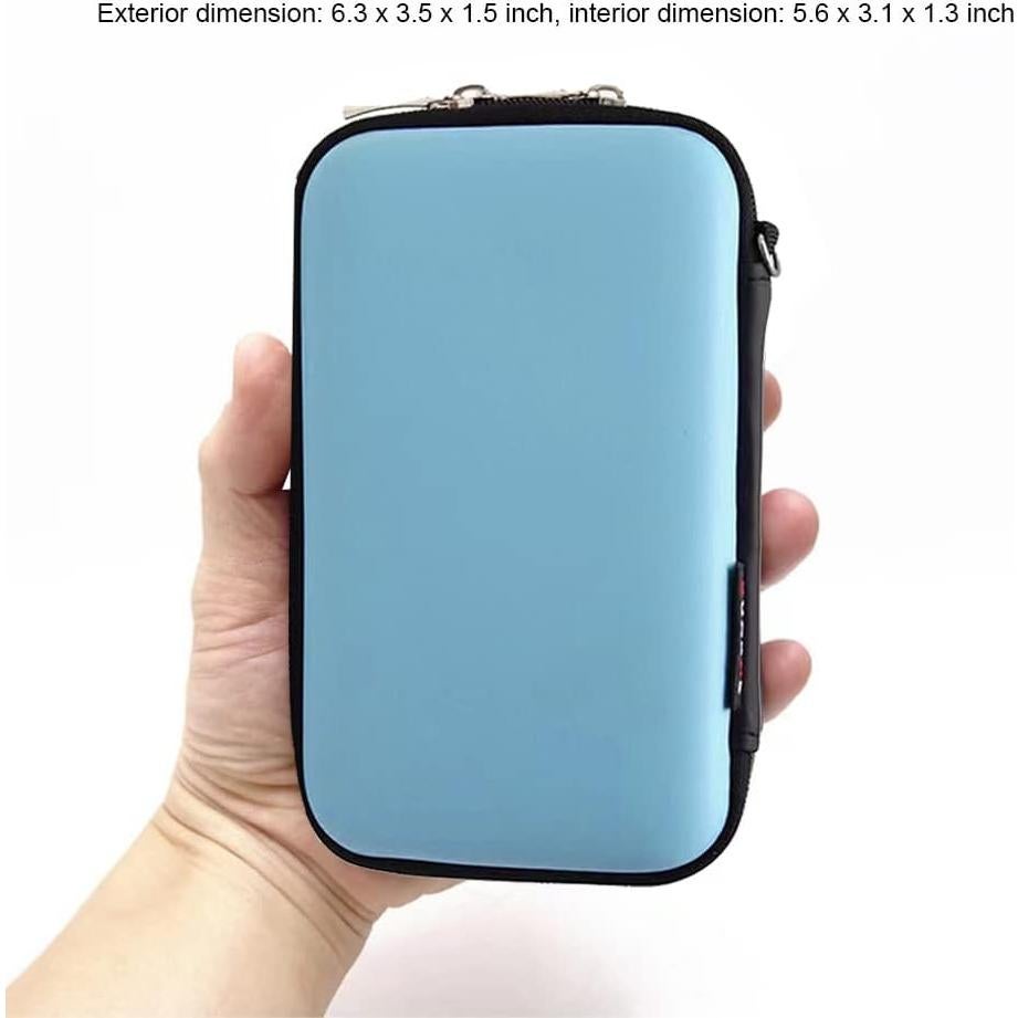 Estuche de viaje duro Cecety para suministros de diabetes Azul