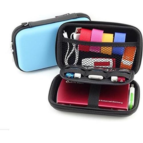 Estuche de viaje duro Cecety para suministros de diabetes Azul
