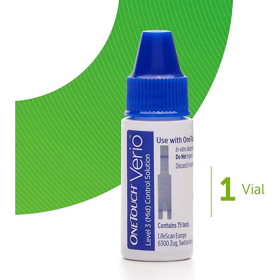 Solución de Control OneTouch Verio Nivel 3 - 1 Vial, 3 Paquetes