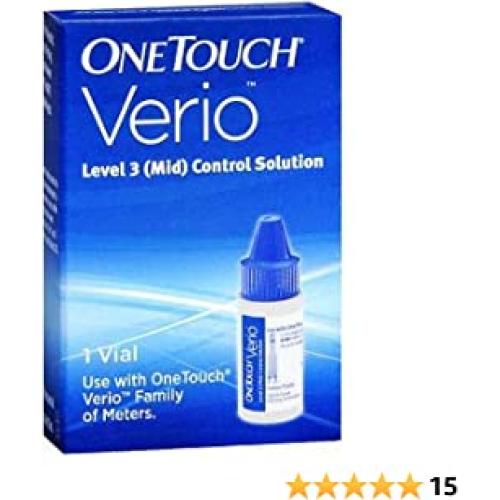 Solución de Control OneTouch Verio Nivel 3 - 1 Vial, 3 Paquetes