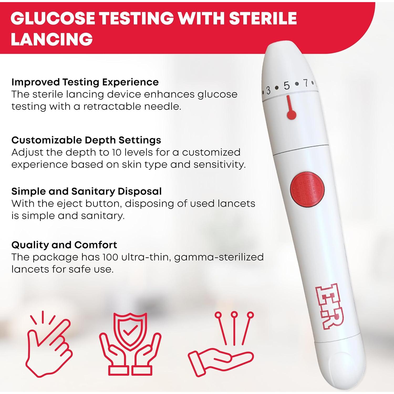 Dispositivo de Punción Ever Ready First Aid con 200 Lancetas