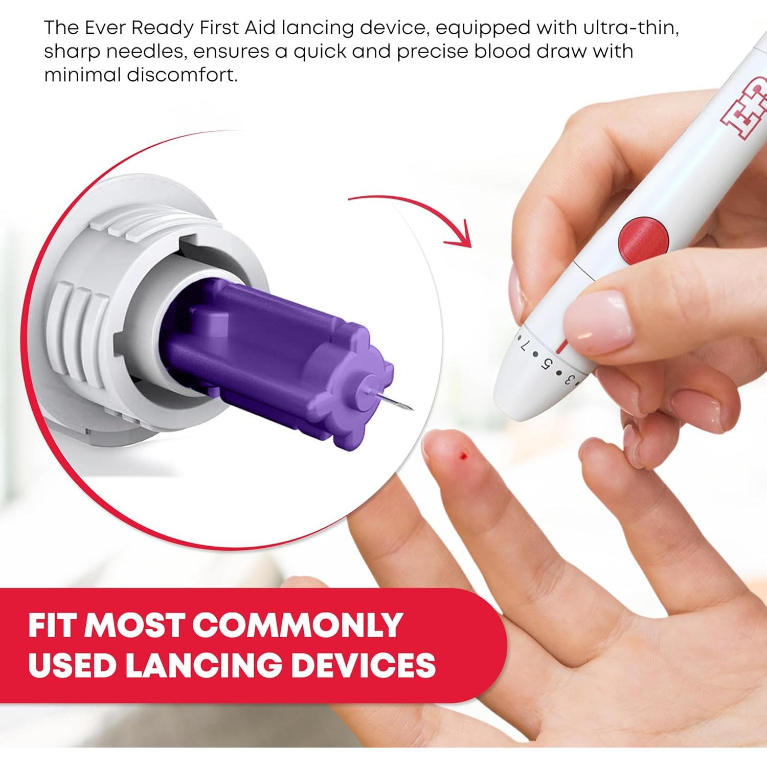 Dispositivo de Punción Ever Ready First Aid con 200 Lancetas