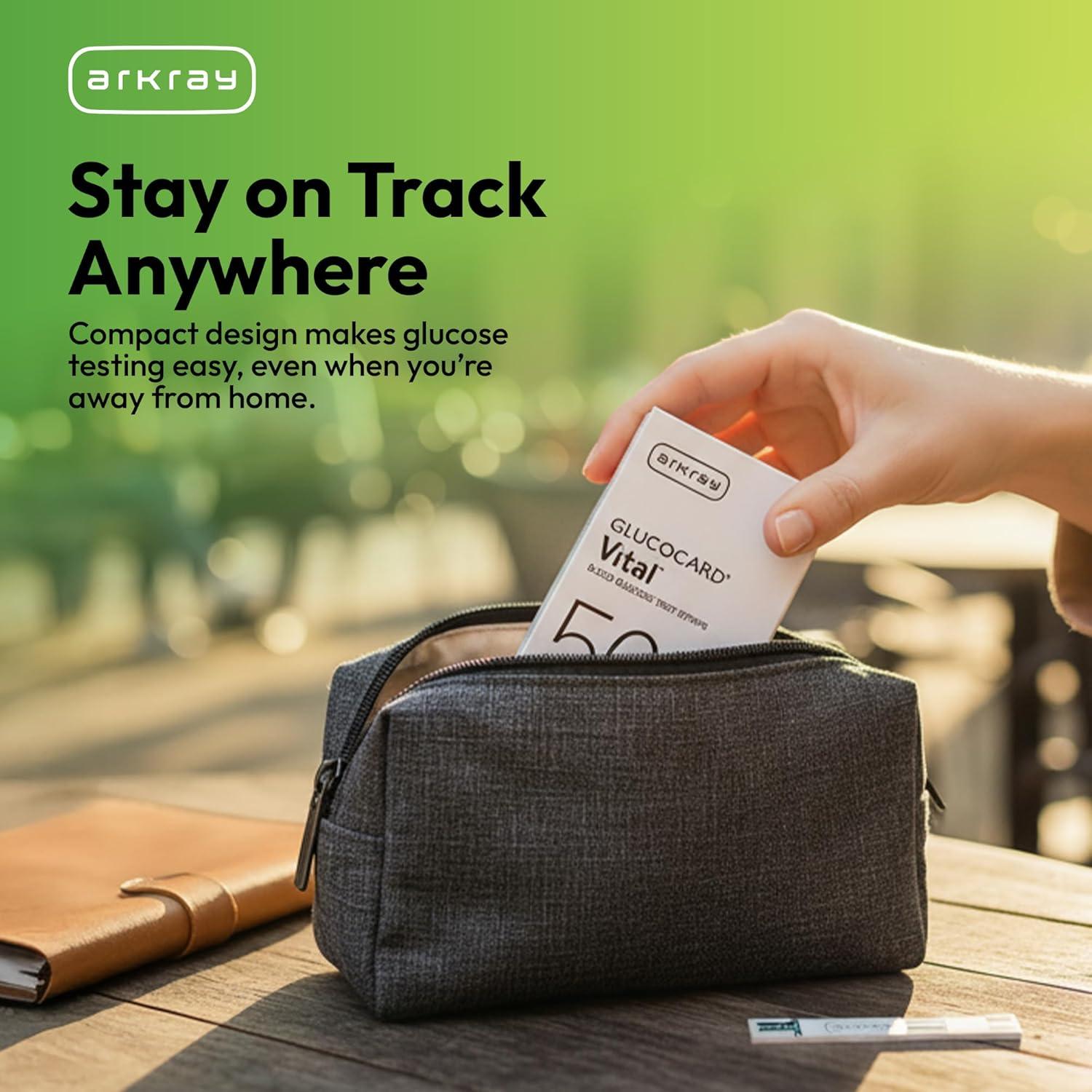 Tiras de Prueba de Glucosa ARKRAY GLUCOCARD Vital - 100 Unidades