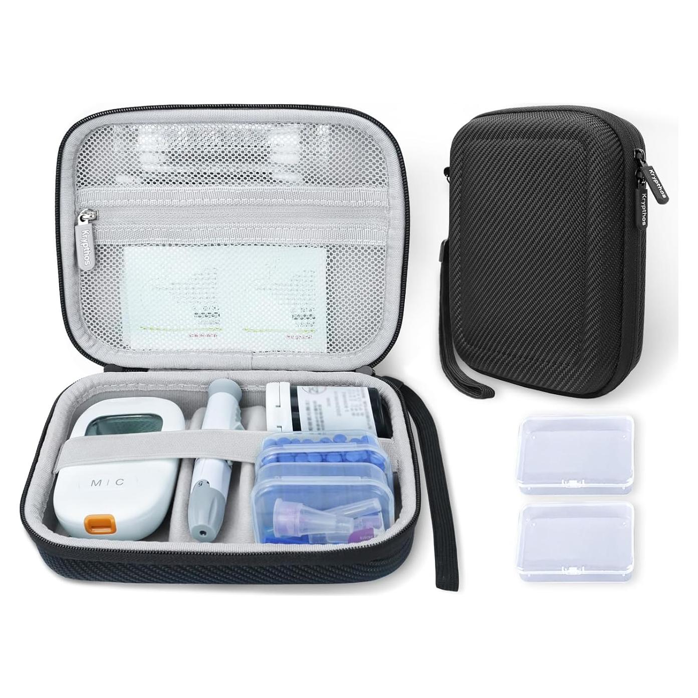 Estuche Portátil Krypthos para Suministros Diabéticos 16.8x12.4cm