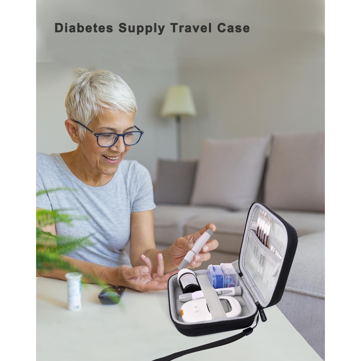 Estuche Portátil Krypthos para Suministros Diabéticos 16.8x12.4cm