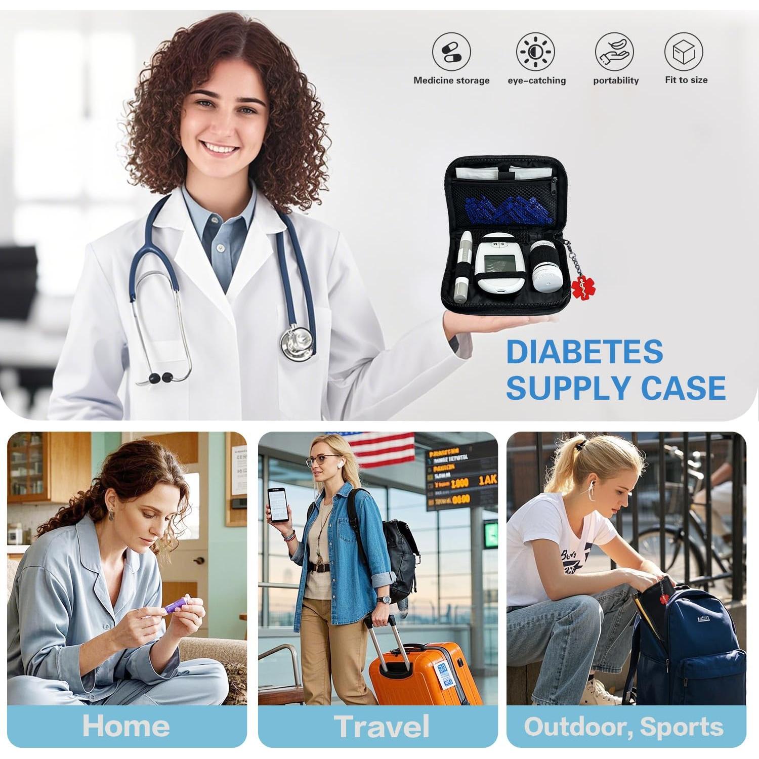 Estuche para Suministros de Diabetes TINNALART 15.24x10.16cm