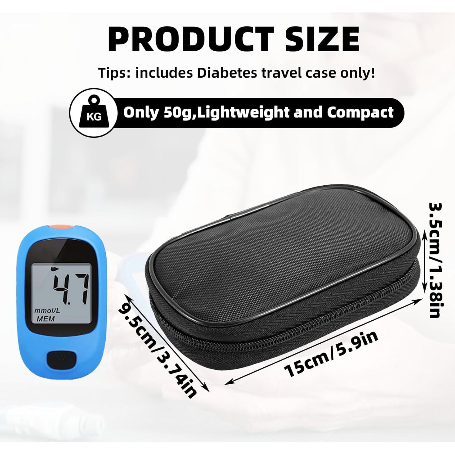 Organizador de Suministros Diabéticos JDVBDNK - Estuche de Viaje