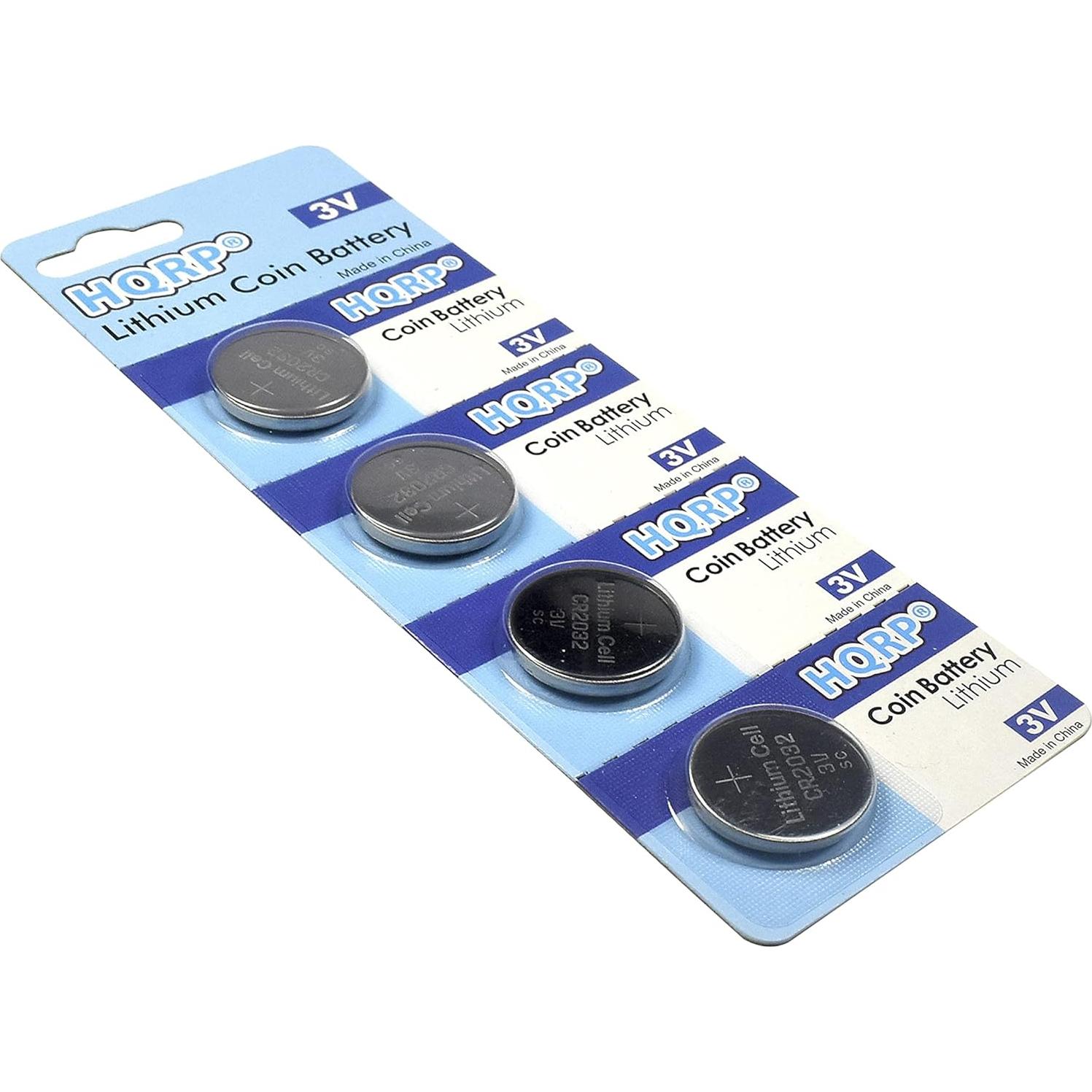 Baterías de Litio HQRP CR2032 para Glucómetro One Touch Ultra-2 - 4 Paquetes