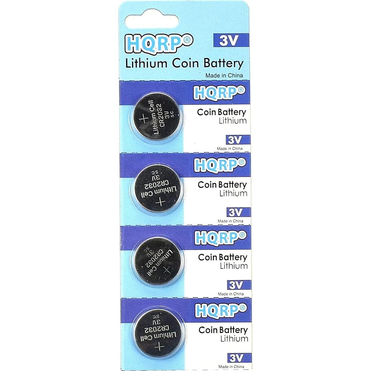 Baterías de Litio HQRP CR2032 para Glucómetro One Touch Ultra-2 - 4 Paquetes