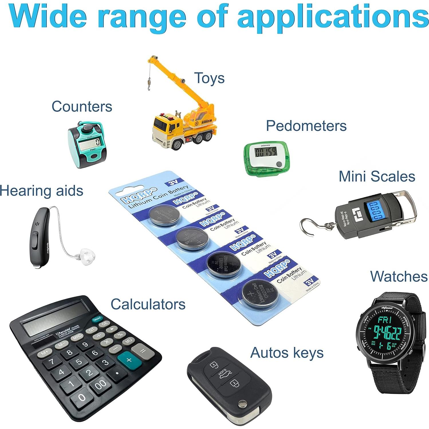 Baterías de Litio HQRP CR2032 para Glucómetro One Touch Ultra-2 - 4 Paquetes