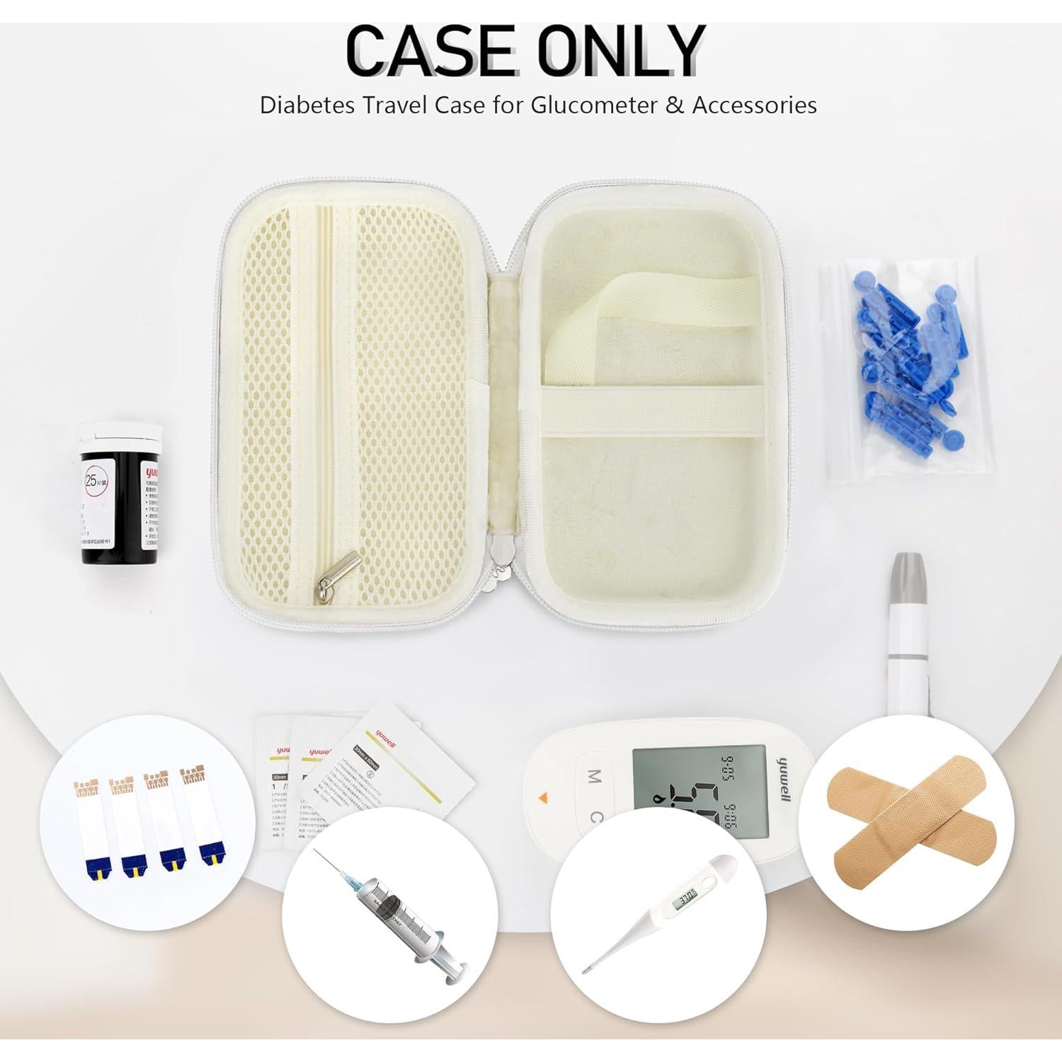 Funda Dura para Monitor Diabético Linpr Mediana Blanca