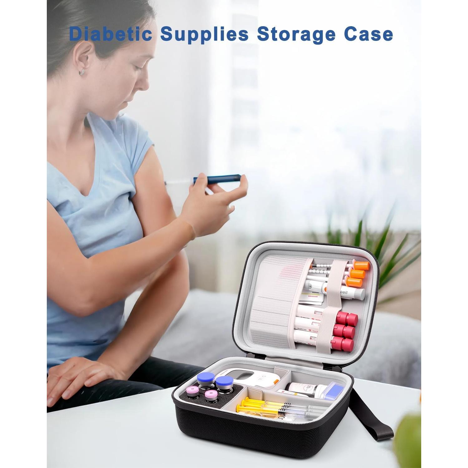 Estuche de Suministros Diabéticos Krypthos - Organizador Portátil