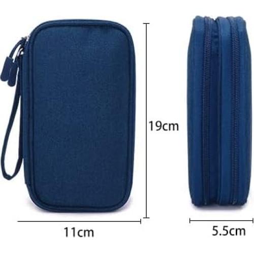 Organizador de Suministros Diabéticos eYistar Azul 19x11cm