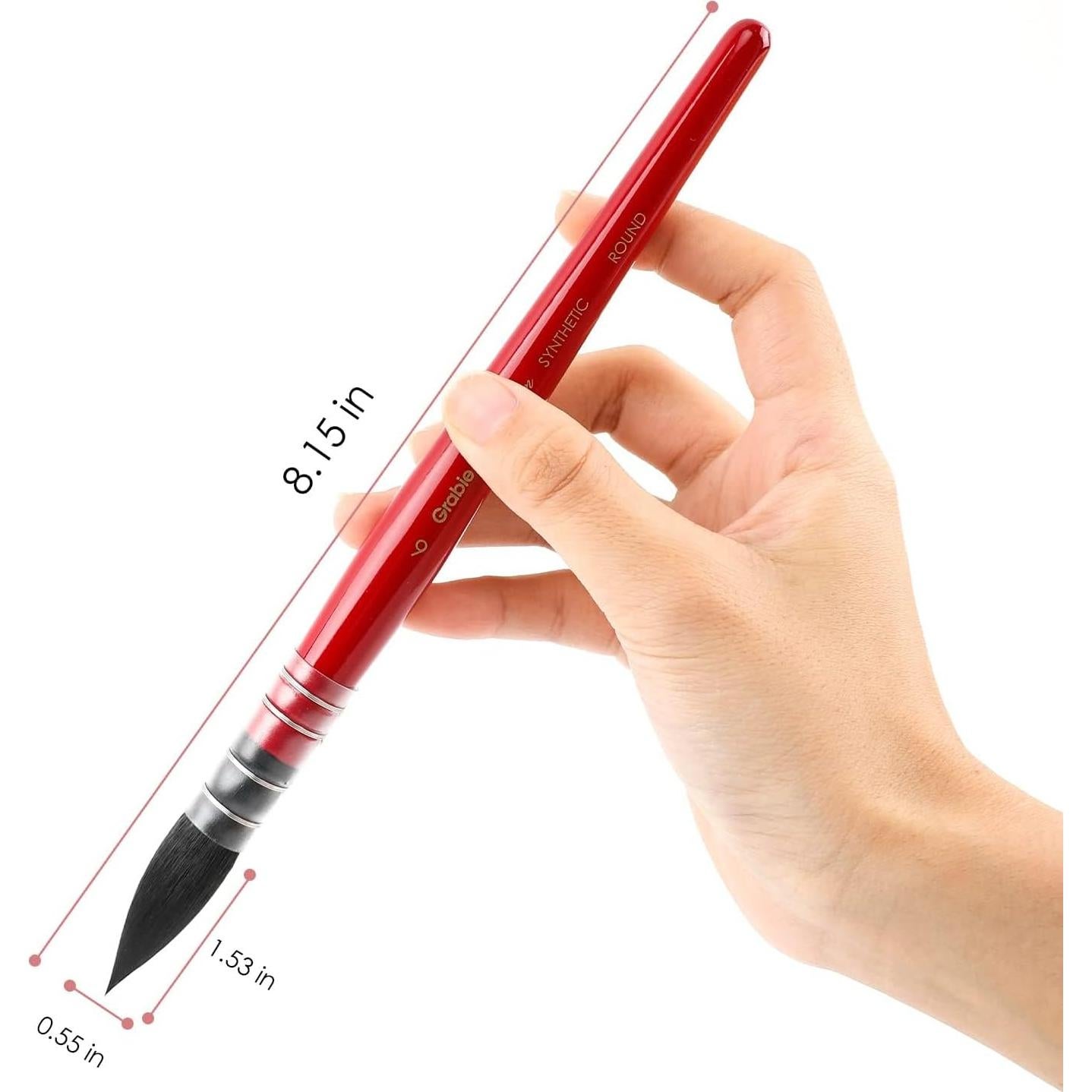 Set de Pinceles de Acuarela Grabie 9 Pcs Pelo Sintético