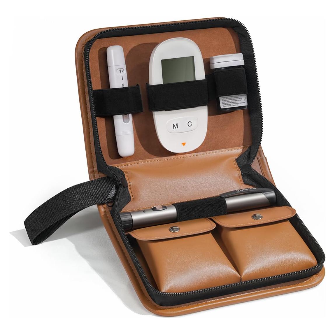 Funda de Cuero PU Ecológica SHBC para Monitor de Glucosa