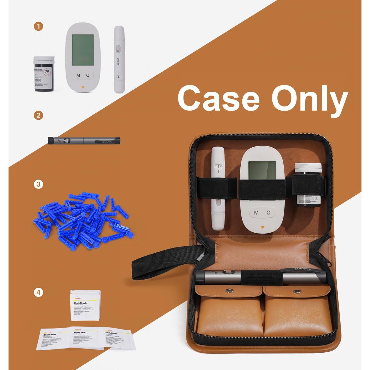 Funda de Cuero PU Ecológica SHBC para Monitor de Glucosa